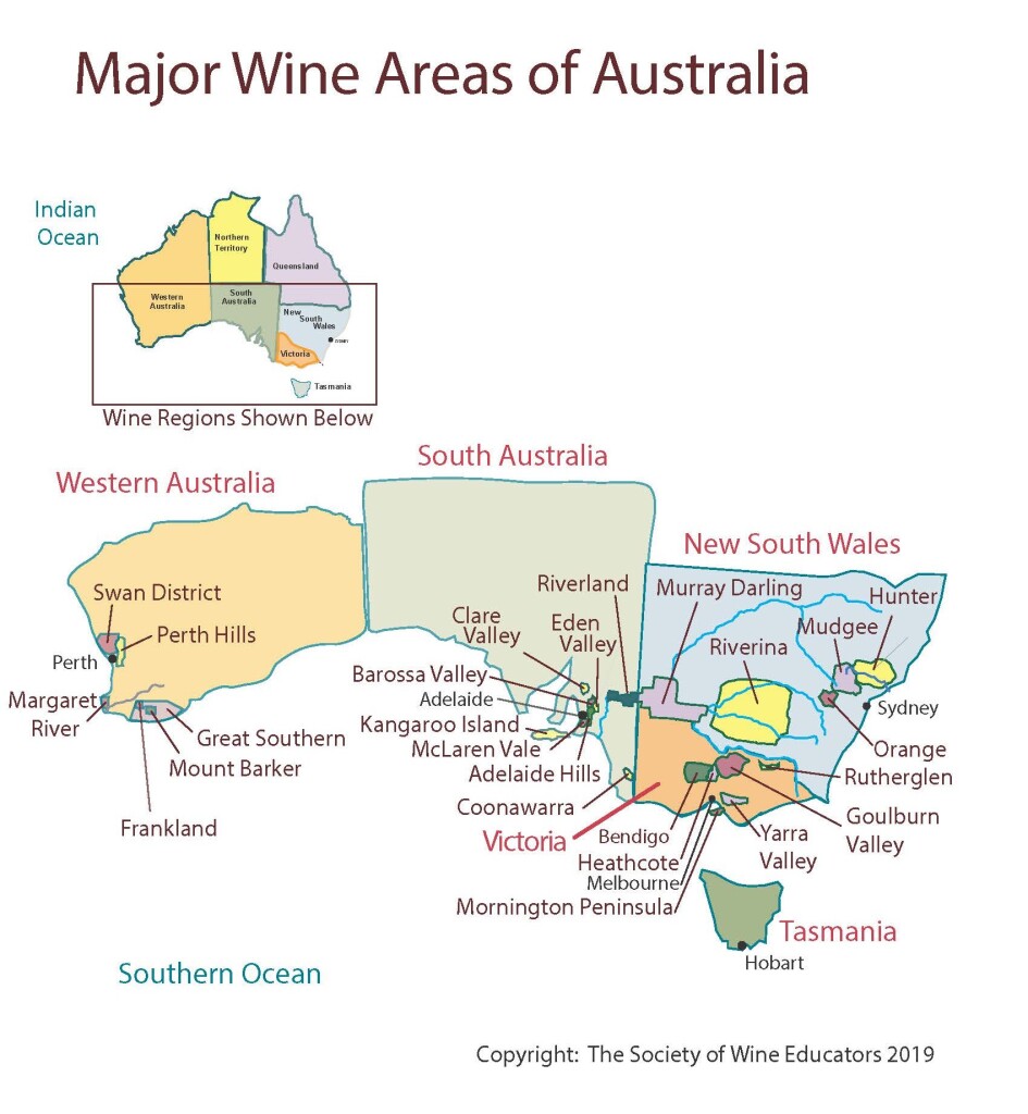 2021 Wine Map of Australia Society of Wine Educators