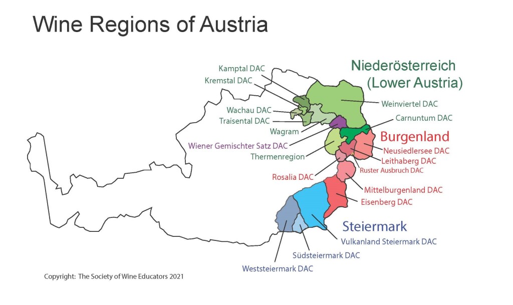 2022 Wine Map of Austria Society of Wine Educators