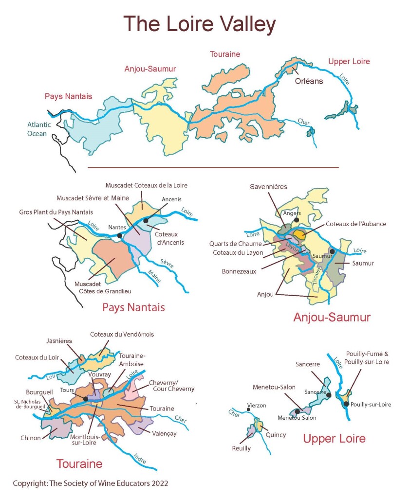 2023 Wine Map Of France Loire Valley Society Of Wine Educators   SWE Map 2022 France Loire Valley 842x1024 1 