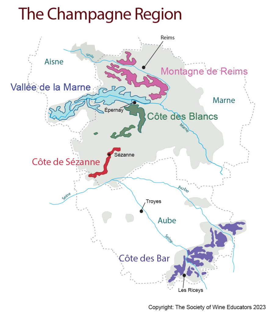 2023 Wine Map of: France – Champagne - Society of Wine Educators