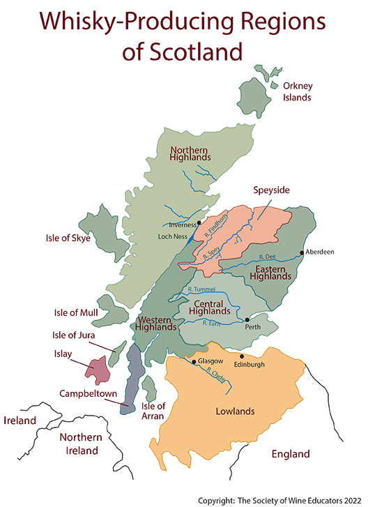 Scotch Whisky Producing Regions 2022 - Society of Wine Educators